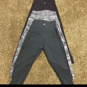 Lululemon set of 3 leggings